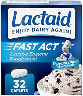 Lactaid Fast Act Lactose Intolerance Relief Caplets with Lactase Enzyme, 32 Travel Packs of 1-ct.