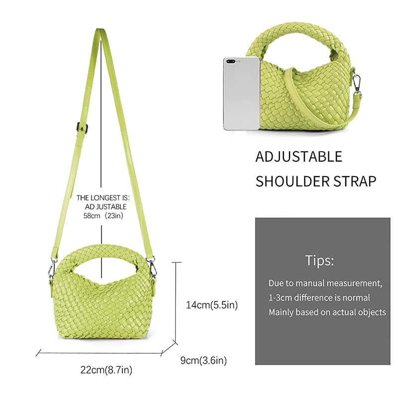 Bolso bandolera tejido pequeño para mujer miniatura 5