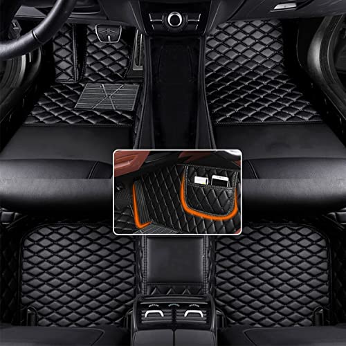 Tapis de Voiture Personnalisables pour 95% des Modèles de Voitures 2000-2025 Tapis de Voiture 3D de Luxe Antidérapant en Cuir PU sur Mesure Tapis Noir