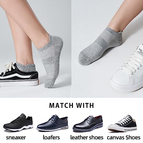 Image of Corlap Ankle Socks Women /Men 8-12Pairs Low Cut No Show Thin With Heel Tab | Ladies White Low Rise Short Summer Athletic Running Workout Sneaker Yoga Pilates Footies Lightweight Socks 7-9 9-11