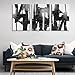 Pinetree Art 3 Panels Black and White Abstract Canvas Wall Art Prints 3D Textured Painting for Living Room (Medium)