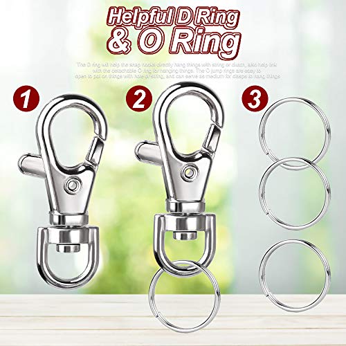 Image of LEOBRO 160PCS Lobster Claw Clasps and Key Rings, Keychain Making Kit, 80PCS Keychain Clips and 80PCS Key Chain Rings, Key Chain Making Kit for Crafts, Keychains, Jewelry