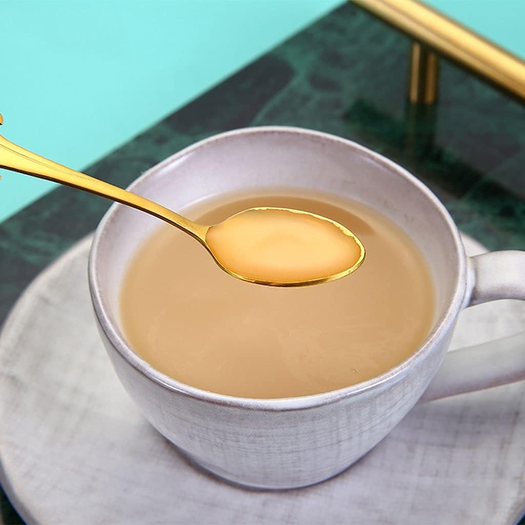 Tea spoons Stainless Steel Spoon Short Handle Coffee Spoon Stirring Spoon Creative Dolphin Head Dessert Spoon Hook Spoon Suitable for Family Use 5 Small Soup Spoons Ice tea spoons (Color : Silver