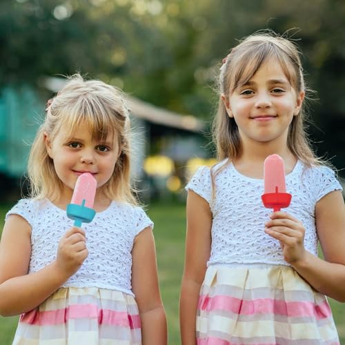 YSDYY 4 Stücke Kinder-Silikon-EIS Am Stiel, Strohsnackständer, Antidirty-Hand EIS Am Stiel, Lecksicherer Eiscreme-Ständer.