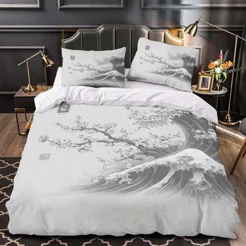 Housse de couette cascade anti-acarien avec fermeture éclair super king - 2