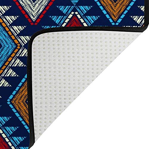 Grand tapis de sol salon lavable avec texture patchwork moderne - 5