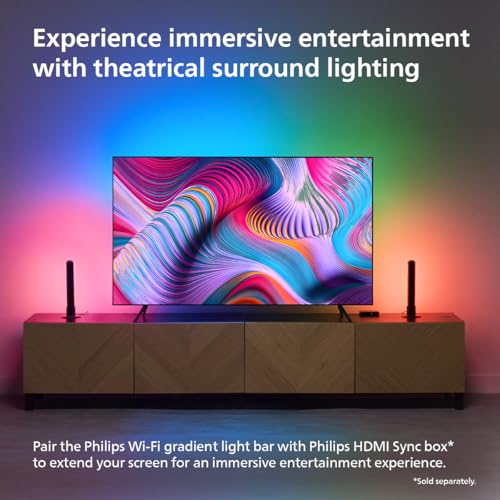 Image of Philips LightTheatre Wi-Fi Gradient Light Bars | RGBIC Multi-Color Display |Versatile Placement & Easy Setup | Wi-Fi Connected | App & Voice Control | Compatible with Alexa, Google Home & HomeKit, LED