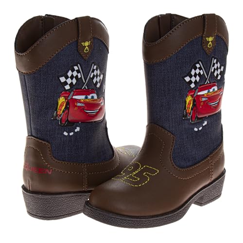 Disney Cars Cowboy Boots Lighting Mcqueen Calf High Western Country Cow Boy Boot (Toddler - Little Kid)4