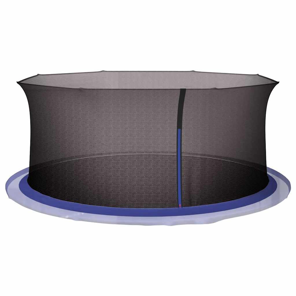 Red de seguridad para cama elástica redonda de 3,05 m, de polietileno, resistente a la intemperie, con cremallera, apta para barras, color negro