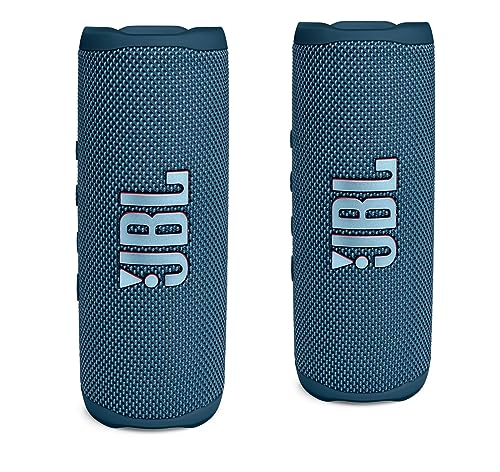 JBL FLIP 6 Waterproof Portable Bluetooth Speaker Bundle - Blue (Pack of 2)