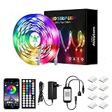 Ampliamente utilizado en interiores y exteriores: la tira de luz LED RGB de AveyLum se puede utilizar para decorar tu comedor, dormitorio, piso superior, cocina, porche, escritorio y sala de estar, especialmente para vacaciones y eventos como Navidad, Halloween, fiestas y mucho más. Es un gran regalo para tu familia y amigos