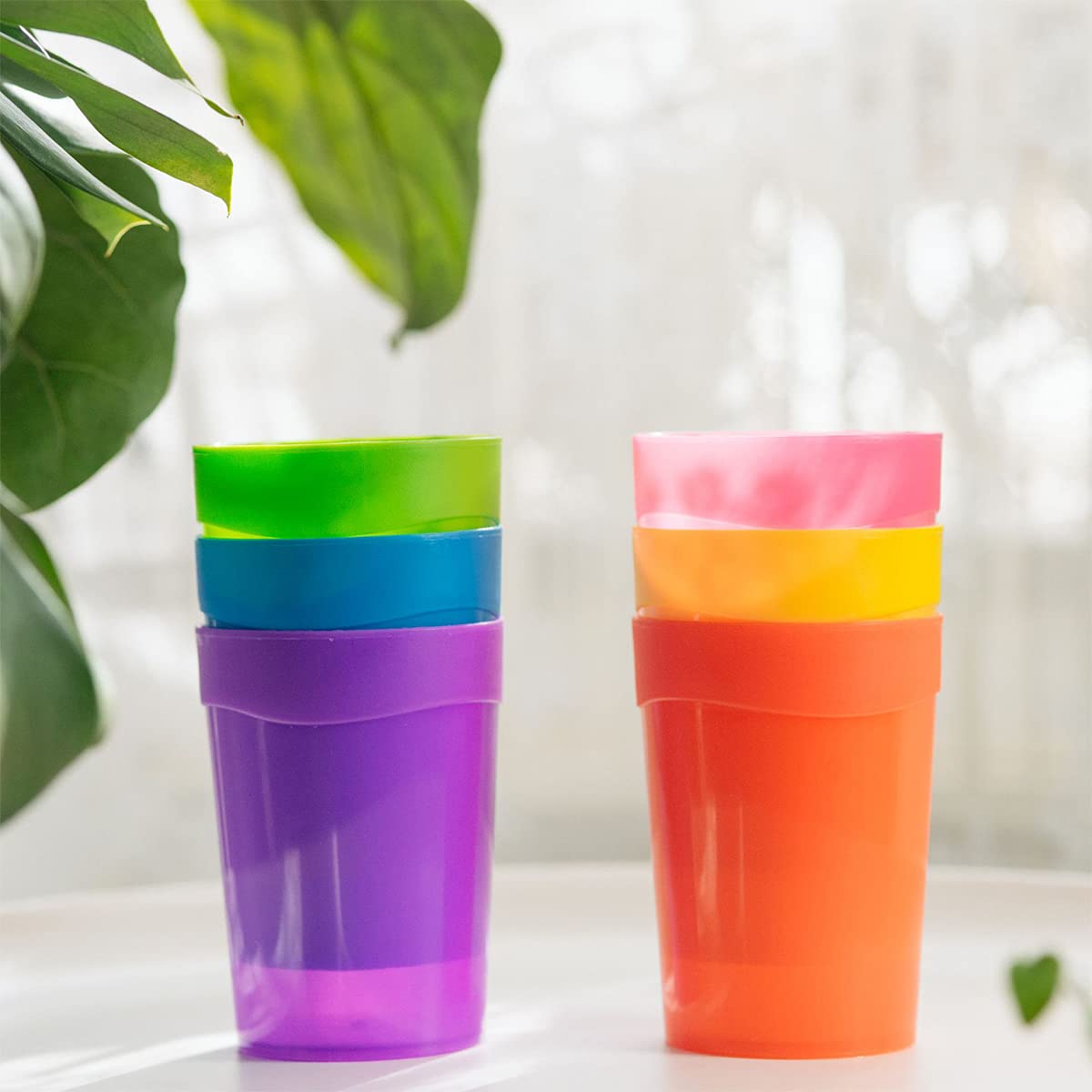 Bekith 18 Pack Plastic Tumblers, 13-ounce Reusable Break-resistant BPA-Free  Plastic Cups in 6 Assorted Colors: Buy Online at Best Price in UAE - ...