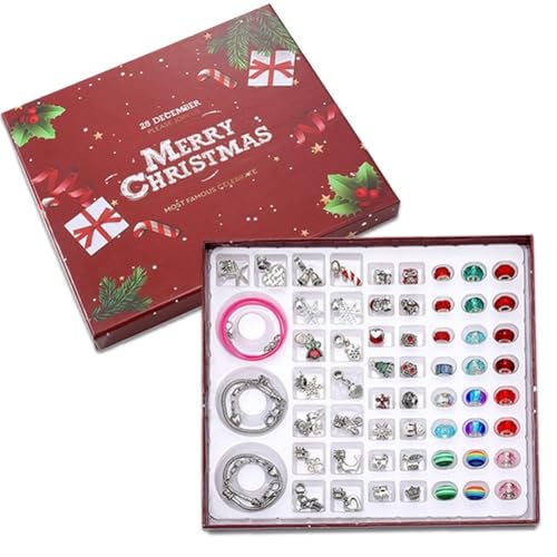 Calendario de Adviento de Navidad con abalorios intercambiables DIY 2