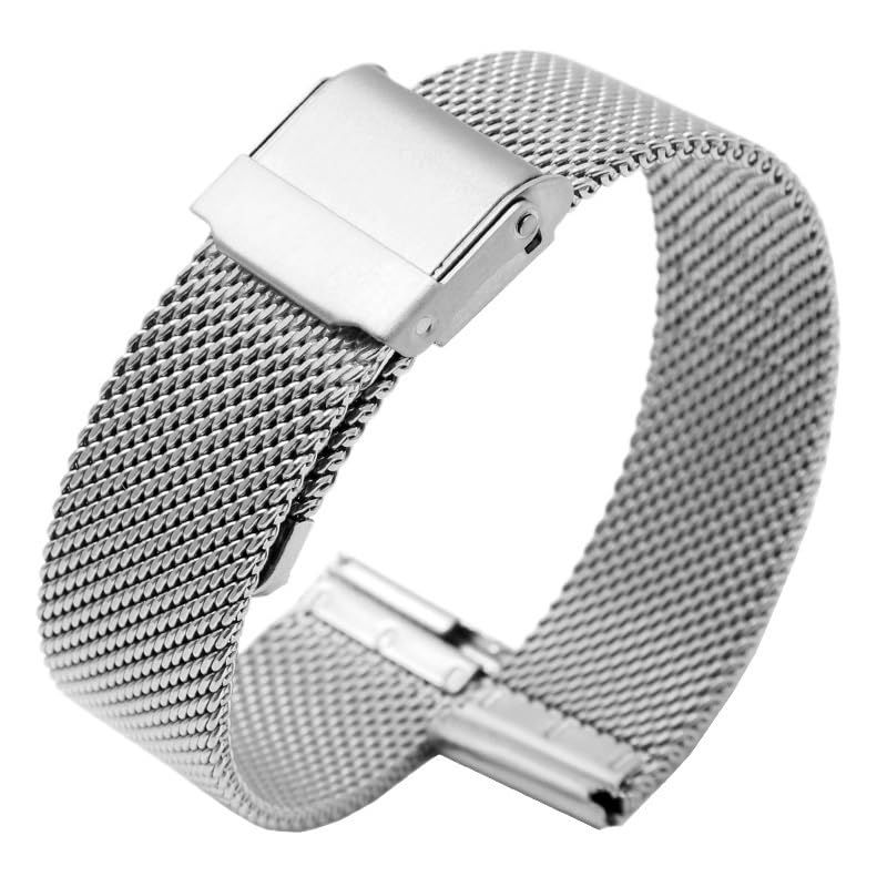 Bracelet de montre universel en maille métal acier inoxydable pour hommes et femmes