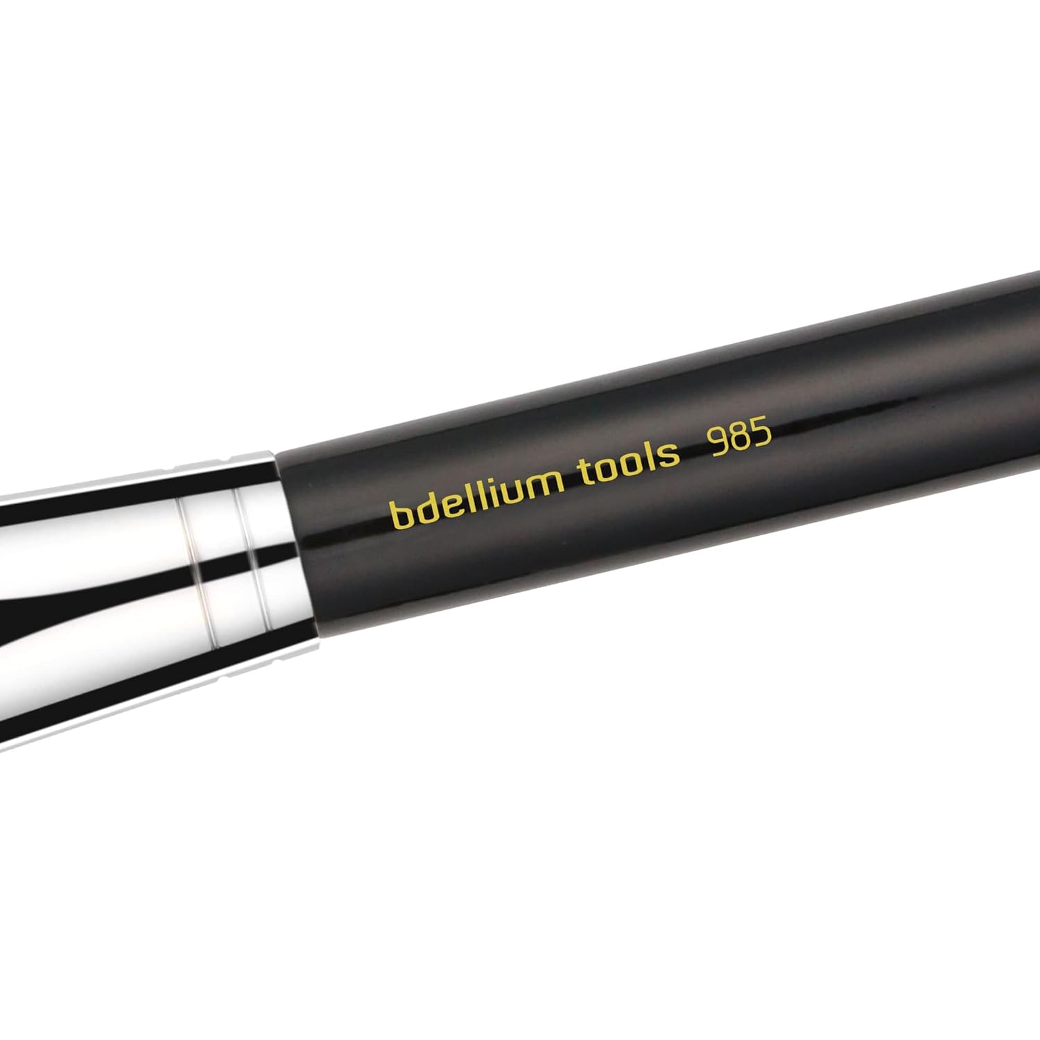 Bdellium Tools Professional Makeup Brush - Maestro Series 985 Duet Fiber Powder - With Soft Synthetic Fibers, For Lightweight Powder Application (Black, 1pc)