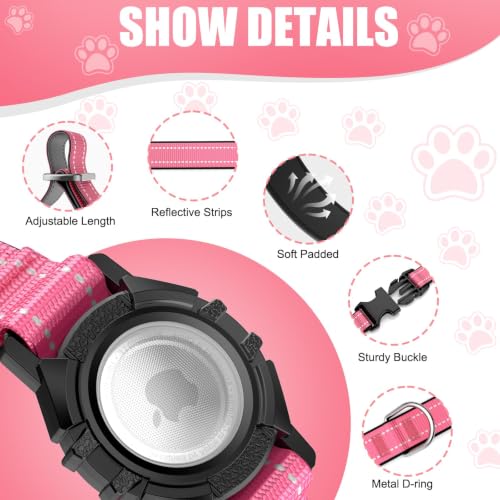 Image of Dog Collar, IP68 Waterproof Dog Collar Holder (HotPink, M)
