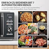 Toshiba MW3-AM25PFI(MG) Solo Mikrowelle 25L 900W Mikrowellenherd in Schlanken Morandi-Grau. Mit Origin-Inverter, Chef-Defrost, 10 Leistungsstufen, 7 Auto-Menüs, Easy Clean – Ansicht 2