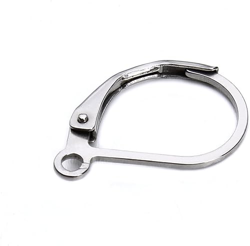 Miniatura 5 de Linsoir Beads Alambre de oreja de acero inoxidable 316 resistente de 0.433 x 0.630 in, paquete de 20 unidades