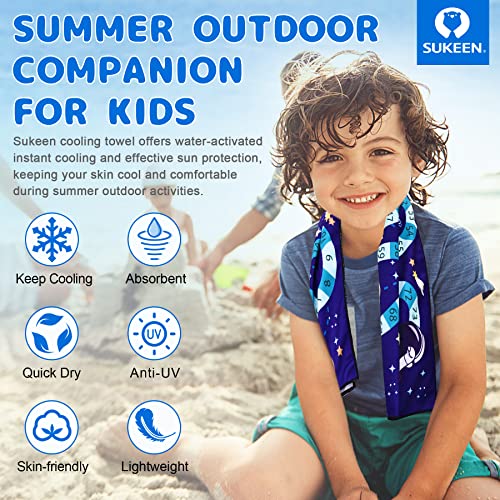 Sukeen Mini Cooling Towels (31 "X9),Kids Beach Towels,Soft Breathable Chill Towels,Microfiber Towels For Boys And Girls Sports,Running,Play,Exercise, School And More Activities. #TOP1