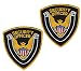 2 Pack - Security Guard, Officer Shoulder Patch, Golden American Eagle, Embroidered