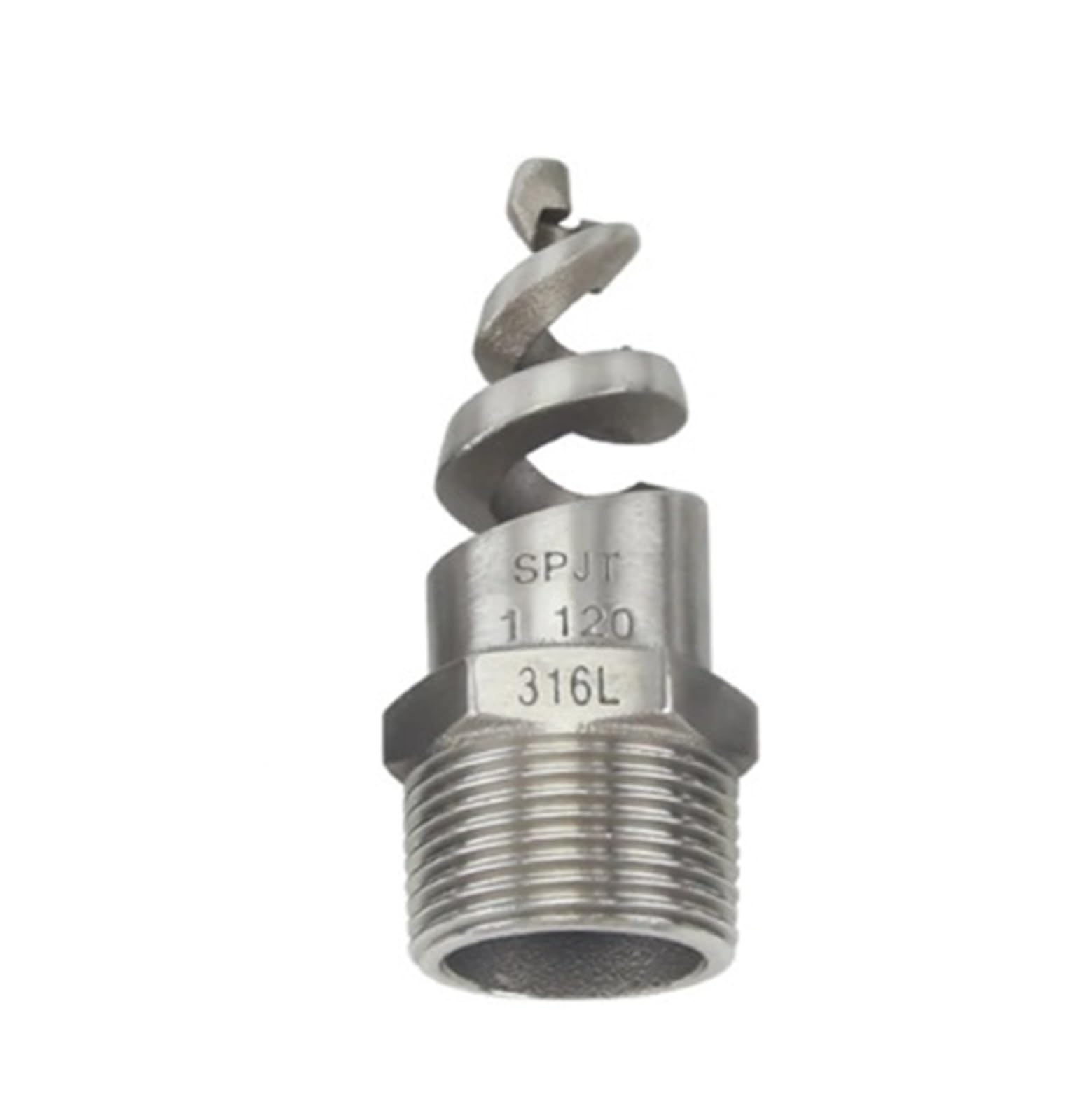 Bszcxbvmp Men's Polished Spiral Nozzle, Spiral Nozzle 316L Stainless Steel Spjt Multiple Sizes Thread(,2")