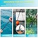Telescoping Boat Hook for Docking, Non-Slip Rubber Tip, 3-Stage Anodized Aluminum Pole, Floating, Lightweight & Durable, Scratch-Resistant & Rustproof, 3/4