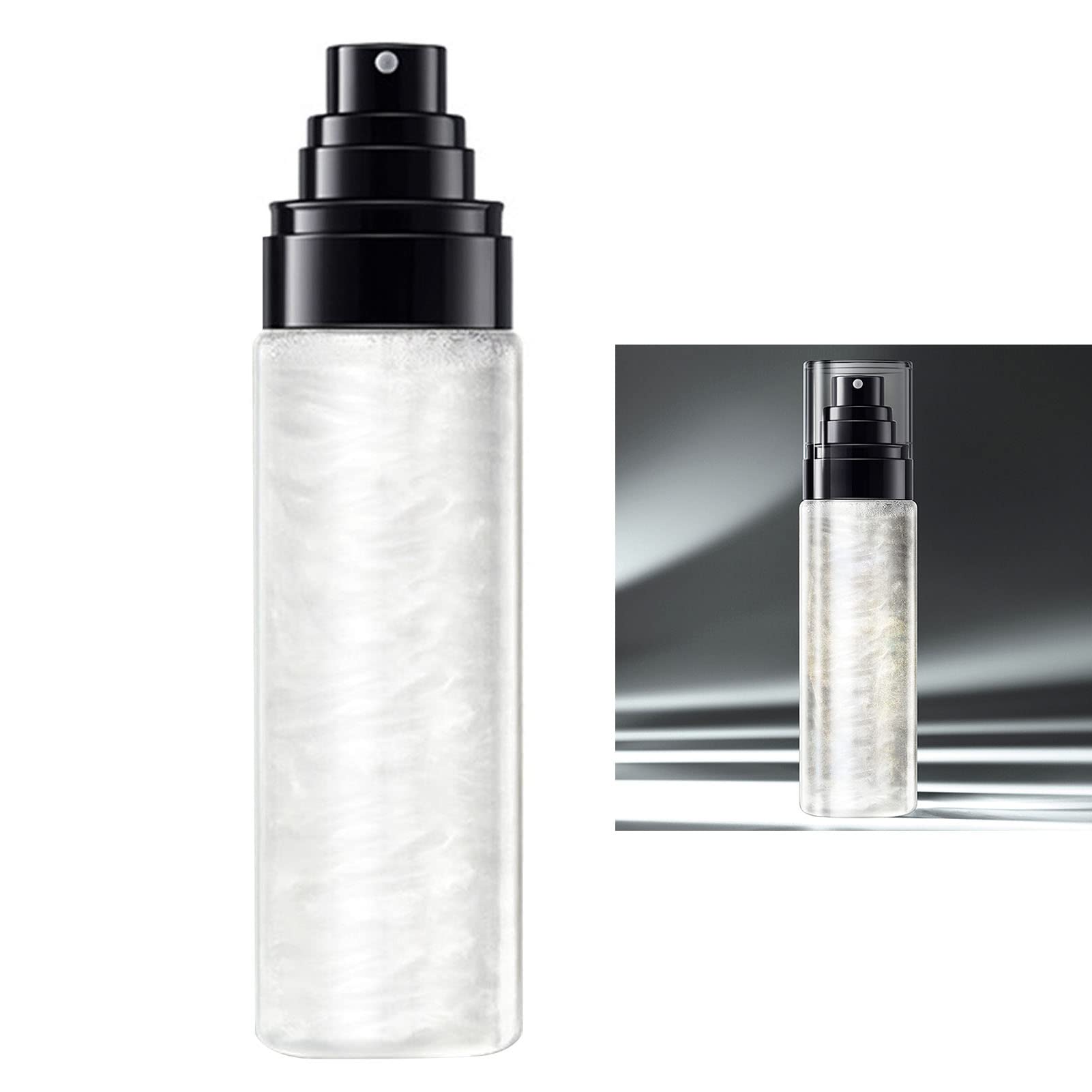 Spray de Maquillaje Hidratante, Spray Fijador de Maquillaje Iluminador con Control de Aceite de Larga Duración para Uso Doméstico (Blanco)