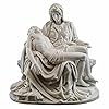 Top Collection La Pieta by Michelangelo Statue Museum Grade Replica Sculpture in Premium Cold Cast Marble White 10 Inch Renaissance Replica Figurine