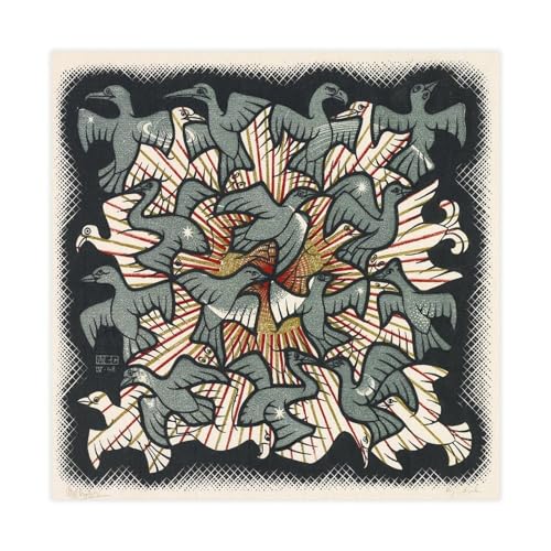 Décoration murale Sun and Moon par M.C. Escher pour salon moderne