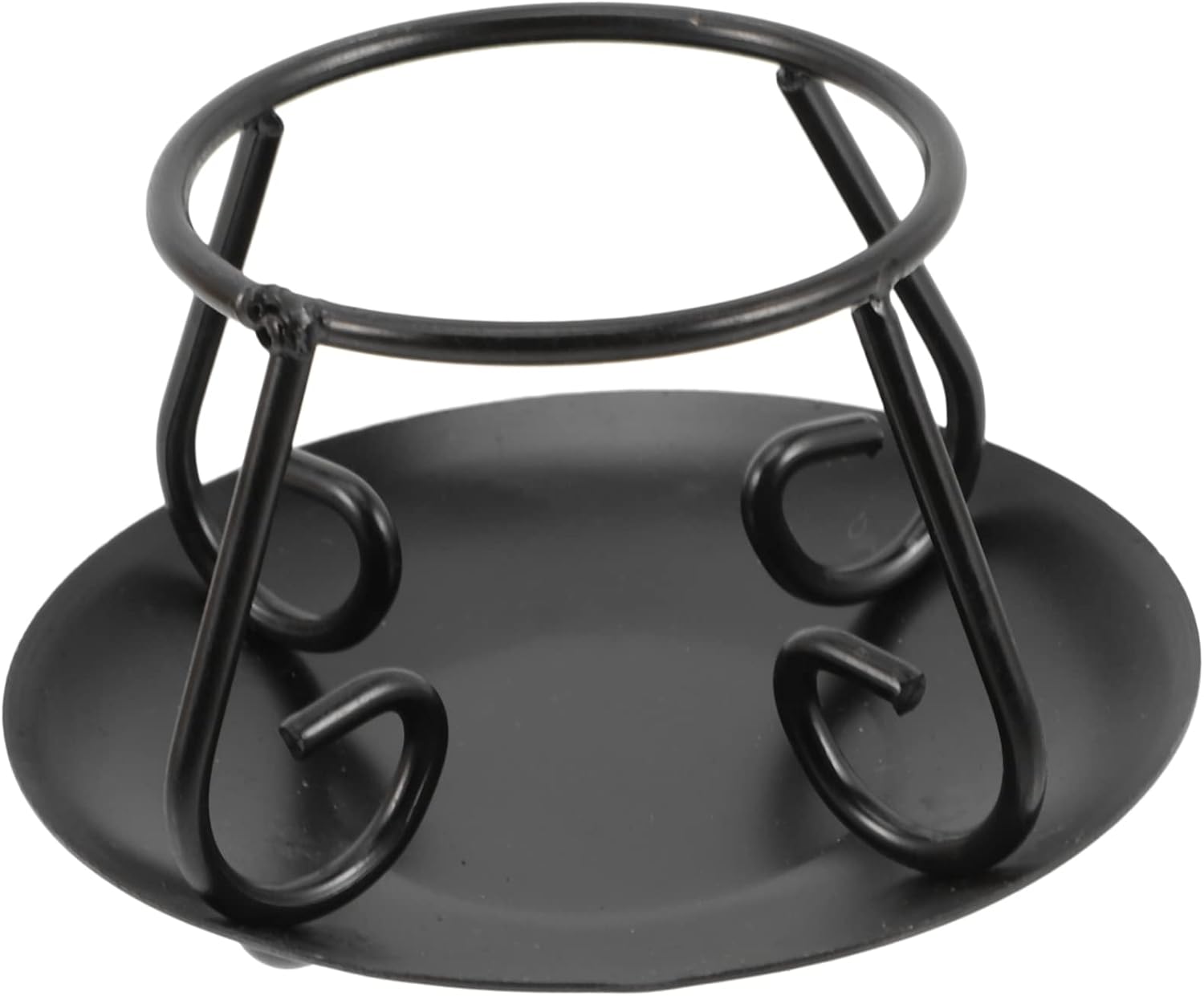 Cast Iron Pot Stand Bracket for Desktop Heating Accessory Black