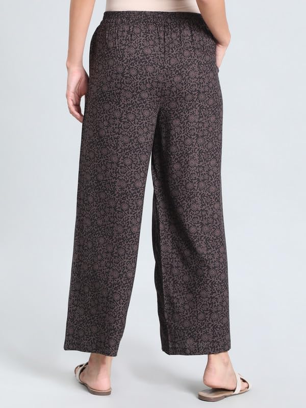 Image of GO COLORS Soft Viscose Printed Palazzo Full Length for Women| Breathable, Mid Rise