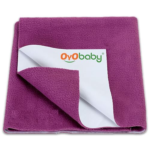 Image of OYO BABY Waterproof Dry Sheet Single Bed 72x36 Inch | Quick Dry, Breathable, Anti-Pilling Mattress Protector | for Babies, Adults & Seniors | Soft, Reusable Fabric for Comfort - Rani Pink