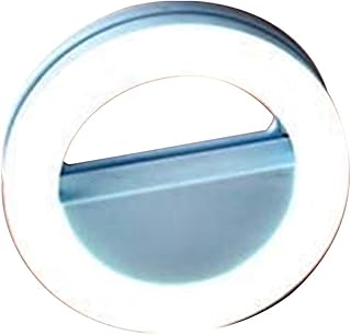 ZDdp Selfie Ring Light Clip on for Mobile Phones 3.25 Inches USB Rechargeable for Face Time,Video Calls, Make Up, Blue