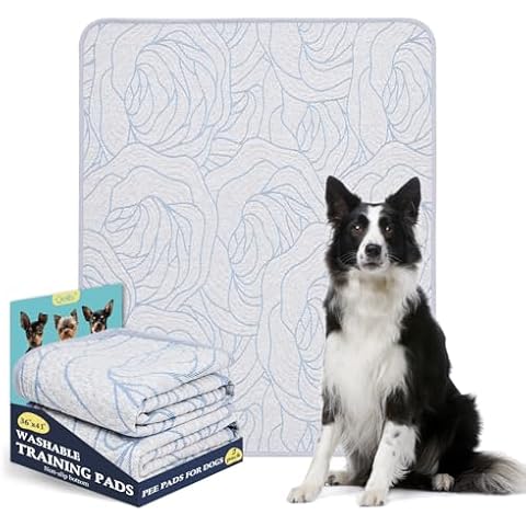 Qeils Pee Pads Reusable Washable Puppy Pads- 2 Pack 36"x41" Heavy Absorbent Protective Pads Leakproof Dog Training Pads, Non-Slip Potty Incontinence Pads for Bed, Floor, Couch, Carpet, Kennel, Crate Cover