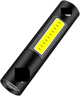 VIYAO Torch Light USB Rechargable Mini LED Flashlight Waterproof Torch Telescopic Zoom Stylish Portable Suit for Night Lighting