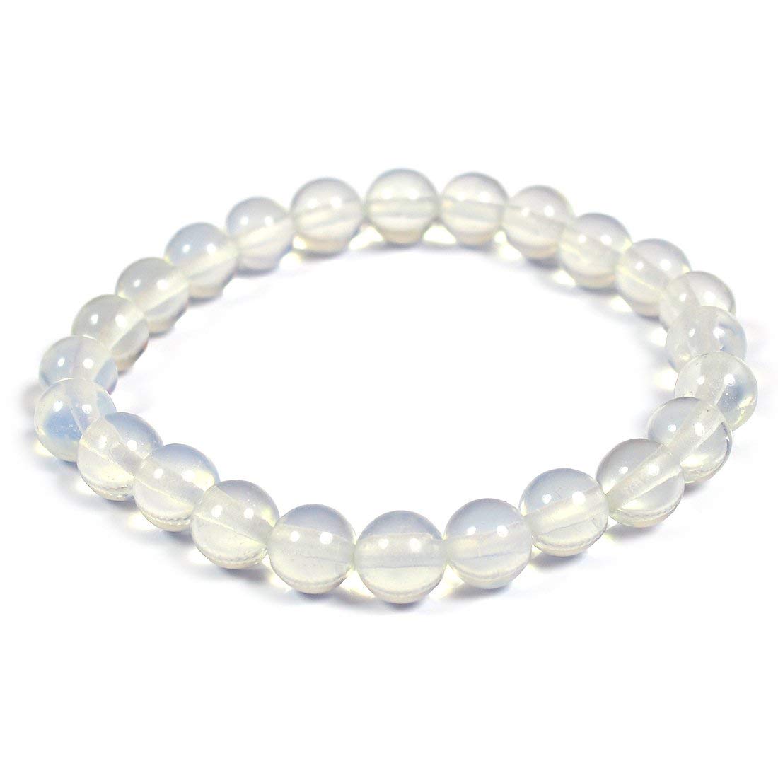 Reiki Crystal Products Natural Opalite 8 mm Stone Bracelet for Women and Men (B07D3R9GSC) Amazon Price History, Amazon Price Tracker