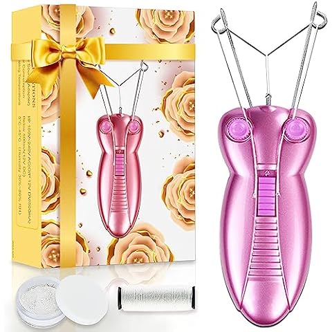 Electric Women Facial Hair Remover, EC VISION Ladies Beauty Epilator Trimmer Facial Cotton Threading Hair Shaver (Pink) Cover