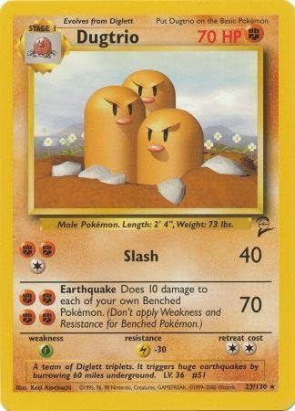 Pokemon - Dugtrio (23) - Juego de base 2