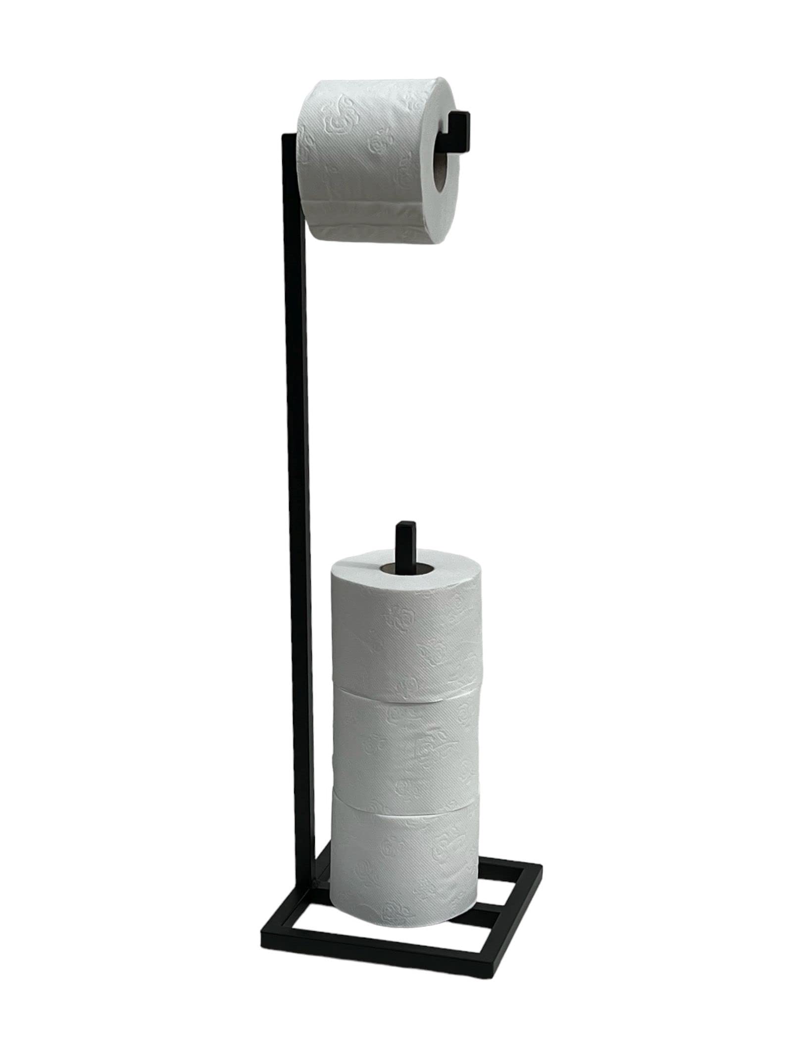 DanDiBo Toilettenpapierhalter Stehend – Schwarz, Metall (96459)
