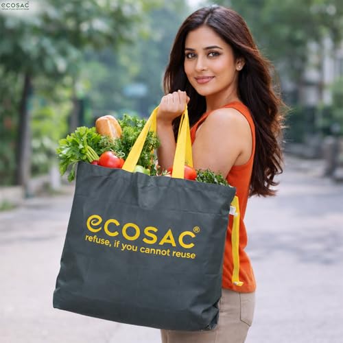 Image of Classic Shopping bag | for Carry Milk Grocery Fruits Vegetable Kitchen Essential |Reusable, Washable, Lightweight & Foldable |15 kg Capacity