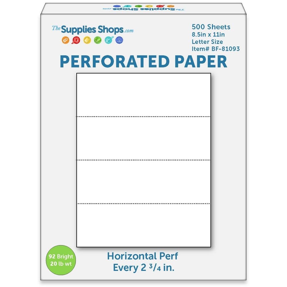 Amazon.com : Perforated Paper, Perforations Every 2 3/4