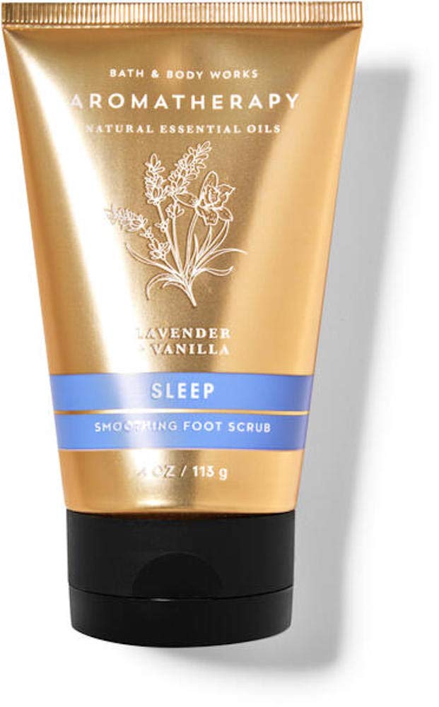 Bath and Body Works Full Size Aromatherapy - Smoothing Foot Scrub - w/Natural Essential Oils - SLEEP - Lavender + Vanilla 4 oz