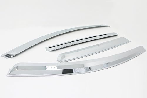 Miniatura 3 de Visera cromada ventana deflector Sun Rain Vent Guard 4p para 2012-2015 Captiva Sport