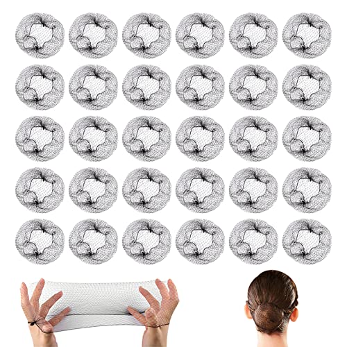 Filet Chignon, Filet Cheveux, 30 Pcs Filets à Cheveu, Filets à Cheveux Invisibles, Convient pour Cinéma et Télévision, Danse, Agents de bord, lInfirmières (Noir)