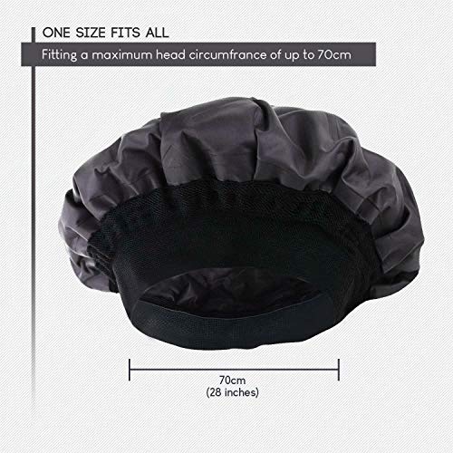 Cordless Deep Conditioning Heat Cap - Microwavable Heat Cap for Steaming, Heat Therapy for Hair, Thermal Spa Hair Steamer Gel Cap (Black)