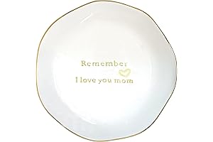 Sadaunbe Ring Dish Holder Gift for Mom - Remember I Love You