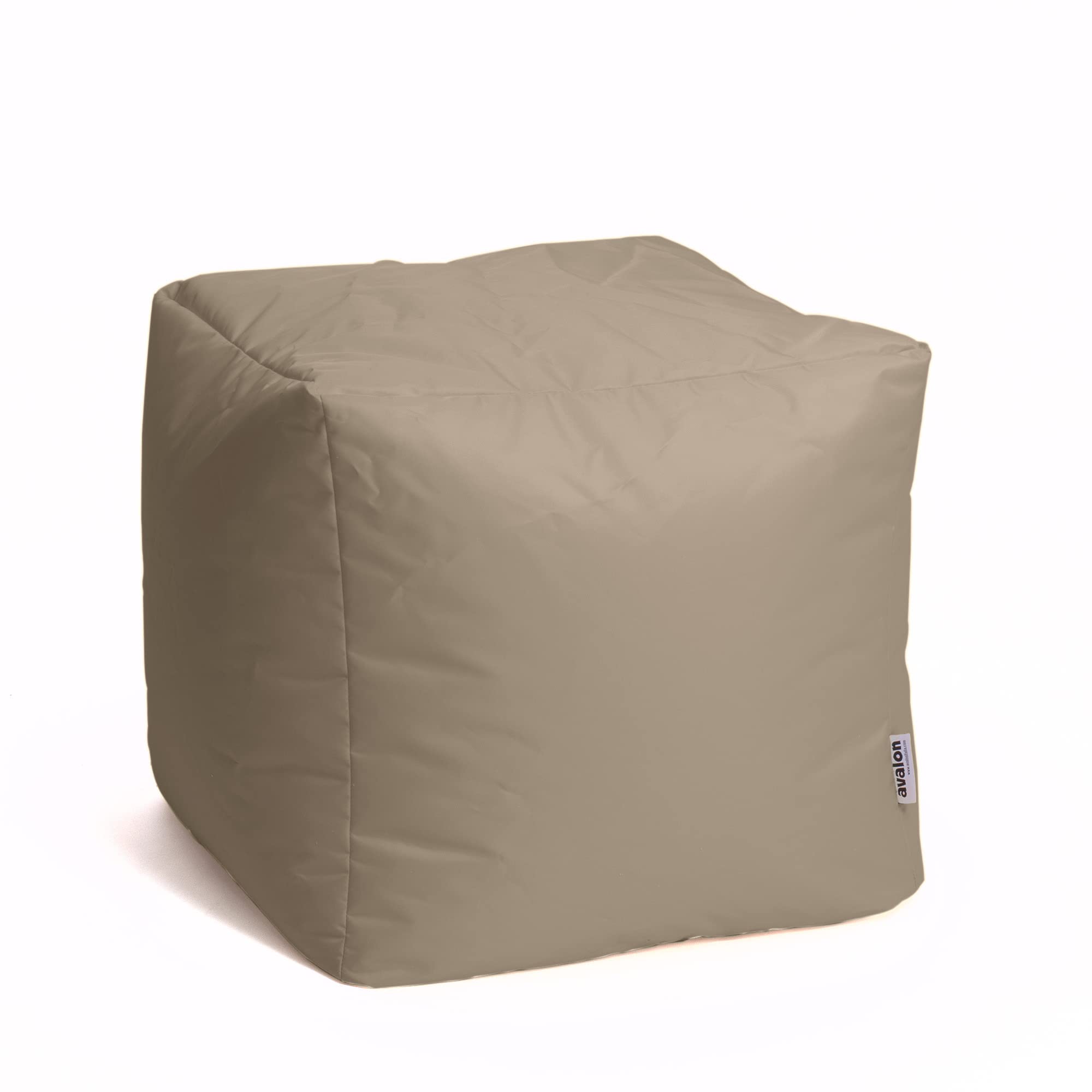 Avalon - Pouf Poggiapiedi CUBO Jive, Puff Poggiapiedi Divano quadrato, Pouffe Imbottito in Tessuto Tecnico Resistente e Antistrappo, Comodo e Impermeabile, Made in Italy (45cm-Corda)