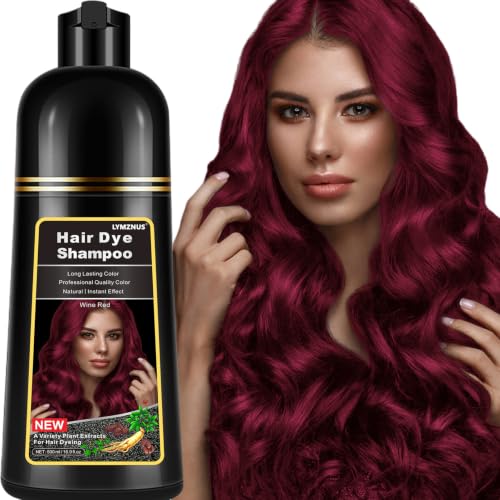 lymznus Wine Red Hair Dye Shampoo