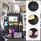 CECOMBINE 2 Stück Auto Organizer Kinder Rücksitzschoner, Wasserdicht Rückenlehnenschutz Auto Kinder mit Tablet Tasche, Autositz Organizer Kick-Matten-Schutz (Schwarz)