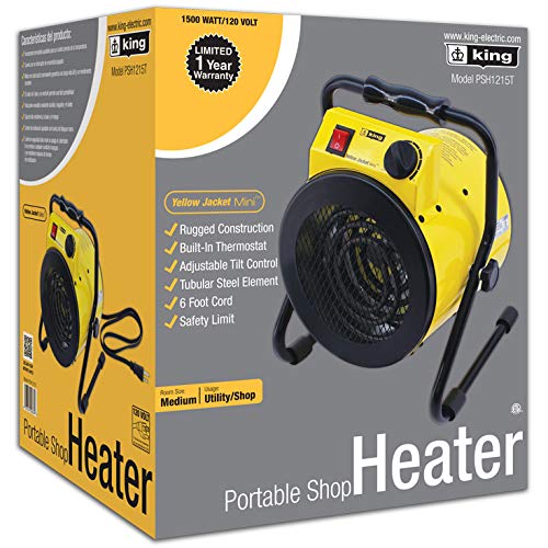 King Electric PSH1215T Portable Shop Heater with Thermostat, Yellow :  Amazon.ca: Home